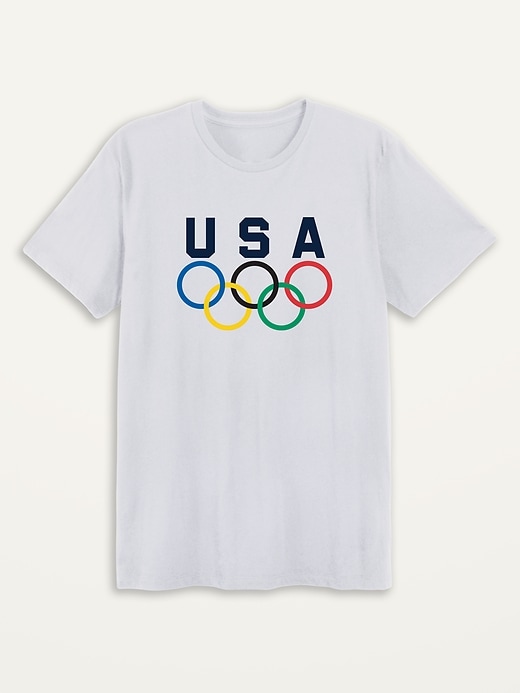 Team Usa Graphic Crew-neck Tee For Men 