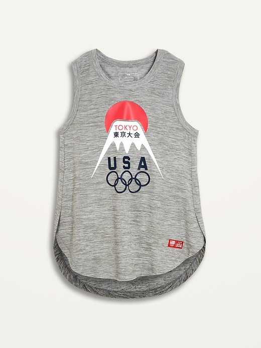 Old Navy Team USA Graphic Workout Tank Top for Girls. 1