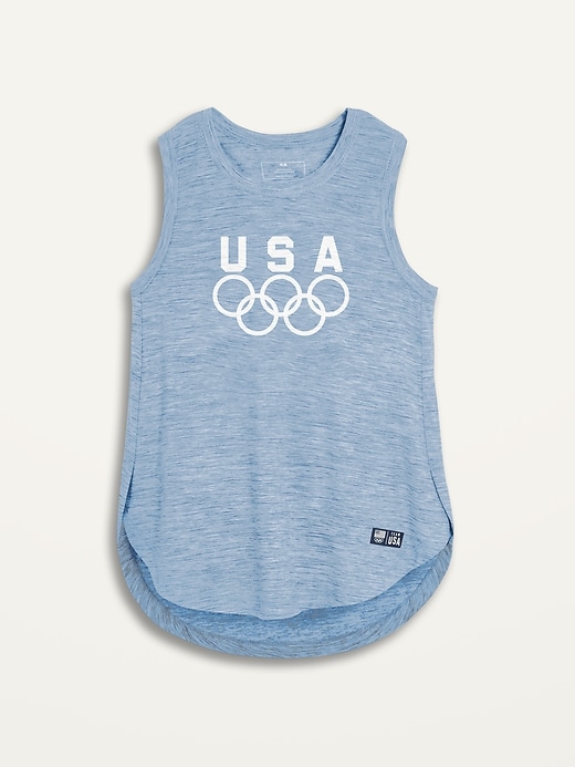 View large product image 1 of 1. Team USA Graphic Workout Tank Top for Girls