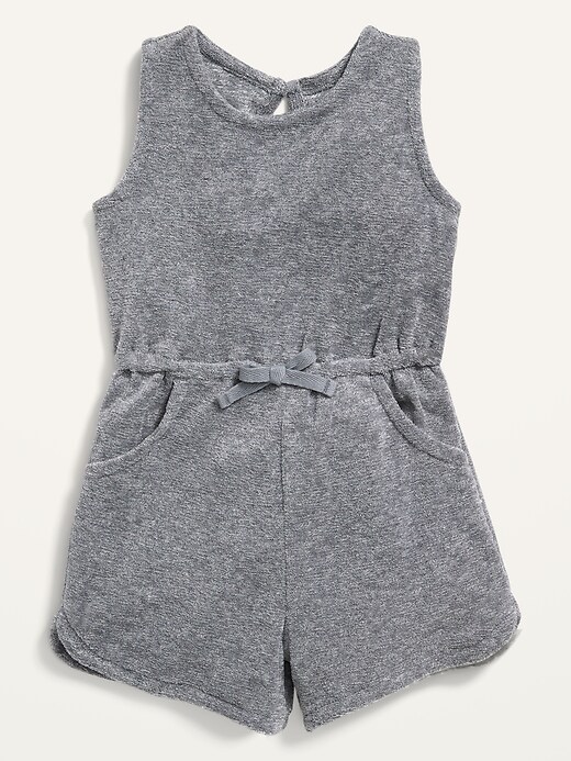 View large product image 1 of 1. Sleeveless Loop-Terry Romper for Toddler Girls