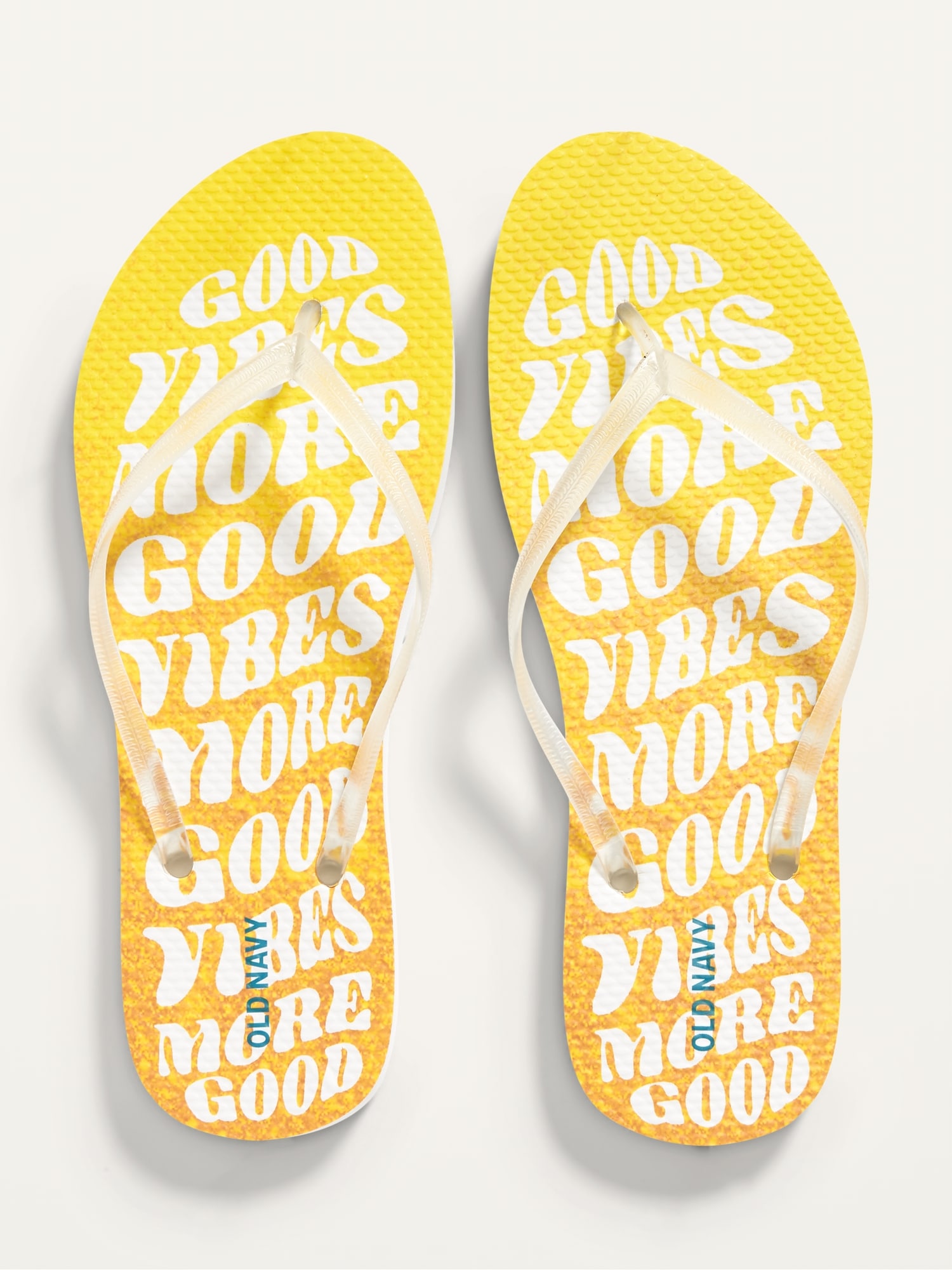 Yellow flip flops old clearance navy