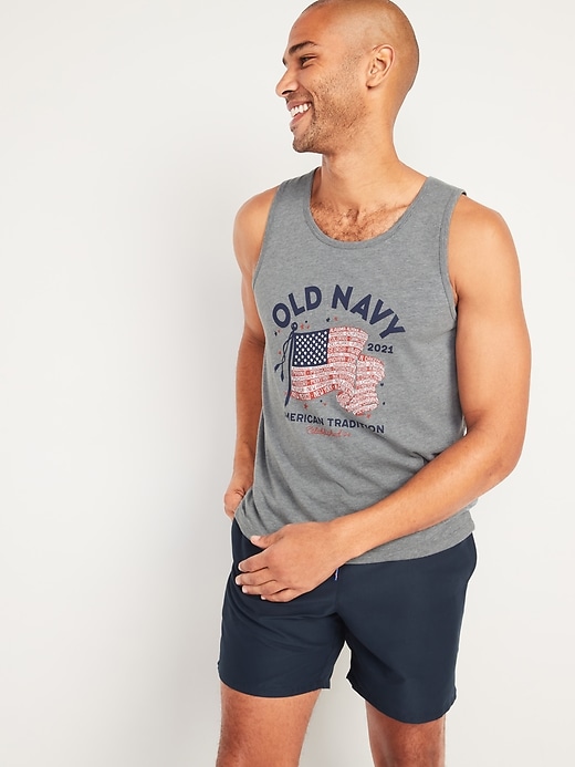 Image number 1 showing, 2021 U.S. Flag Graphic Tank Top