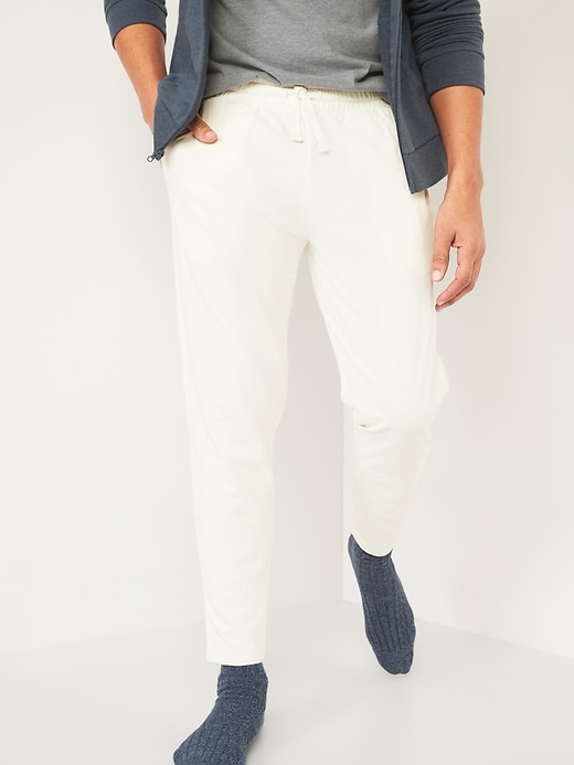 View large product image 1 of 1. Tapered Jersey-Knit Pajama Pants