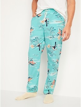 Printed Poplin Pajama Pants for Men 