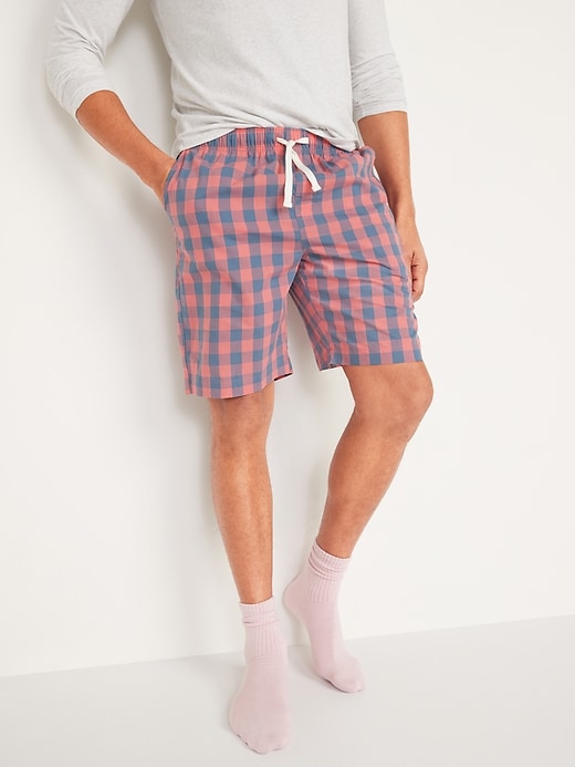 View large product image 1 of 1. Poplin Pajama Shorts--9-inch inseam