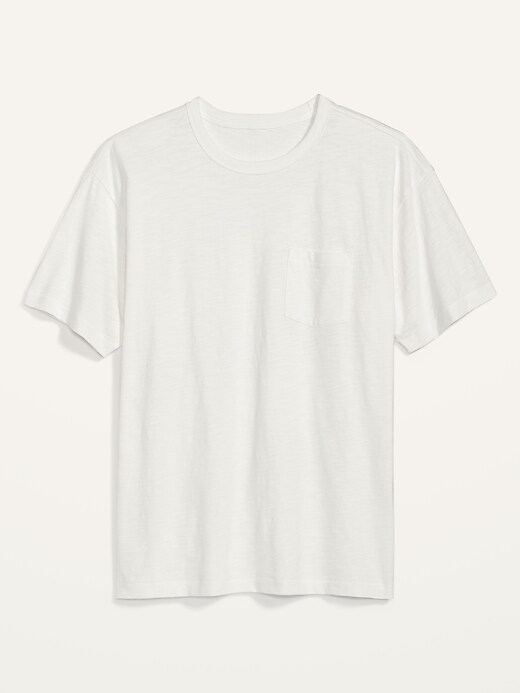 View large product image 2 of 2. Vintage Slub-Knit Pocket Gender-Neutral Tee for Adults