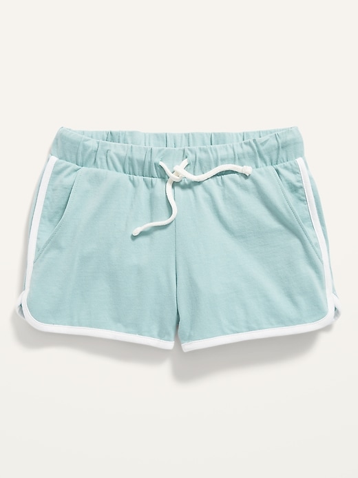 View large product image 1 of 2. Solid Dolphin-Hem Cheer Shorts for Girls