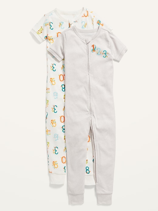 View large product image 1 of 2. 2-Pack Unisex Snug-Fit Pajama One-Piece for Toddler & Baby