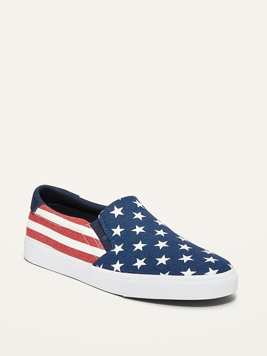 View large product image 1 of 3. Americana Print Slip-On Sneakers