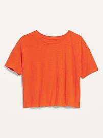 Loose Short-Sleeve Crop T-Shirt for Women