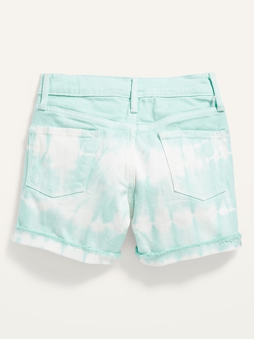 View large product image 2 of 2. Tie-Dye Jean Midi Shorts for Girls