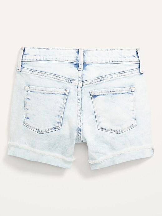 View large product image 2 of 2. Light-Wash Jean Midi Shorts for Girls
