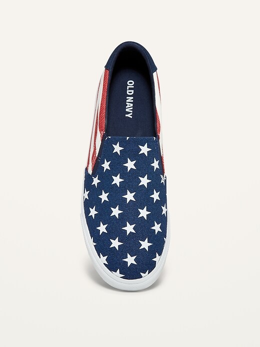 View large product image 2 of 3. Americana Print Slip-On Sneakers