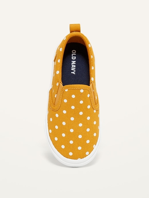 View large product image 2 of 4. Unisex Polka-Dot Canvas Slip-Ons for Toddler