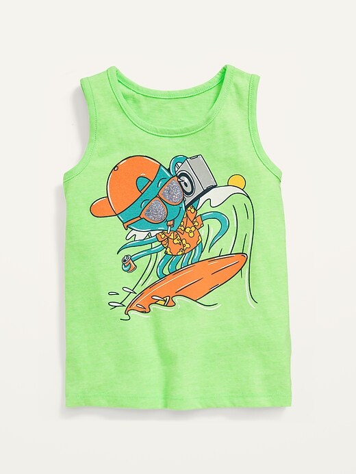 View large product image 1 of 1. Graphic Slub-Knit Tank Top for Toddler Boys