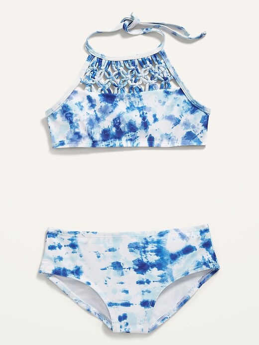 View large product image 1 of 2. Printed Halter Swim Set for Girls