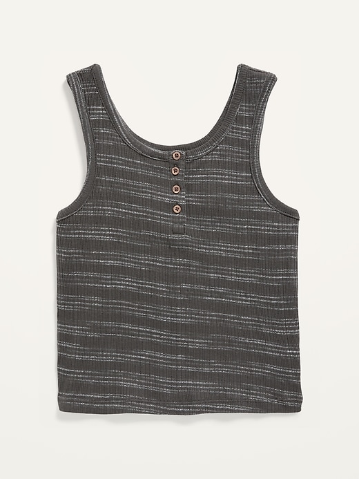 Old Navy Cropped Rib-Knit Henley Tank Top for Girls - 6927880220