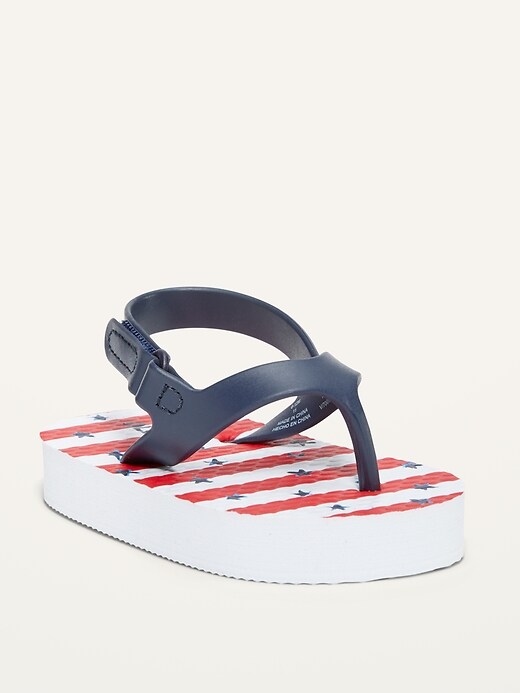 View large product image 1 of 4. Americana Flip-Flop Sandals for Baby