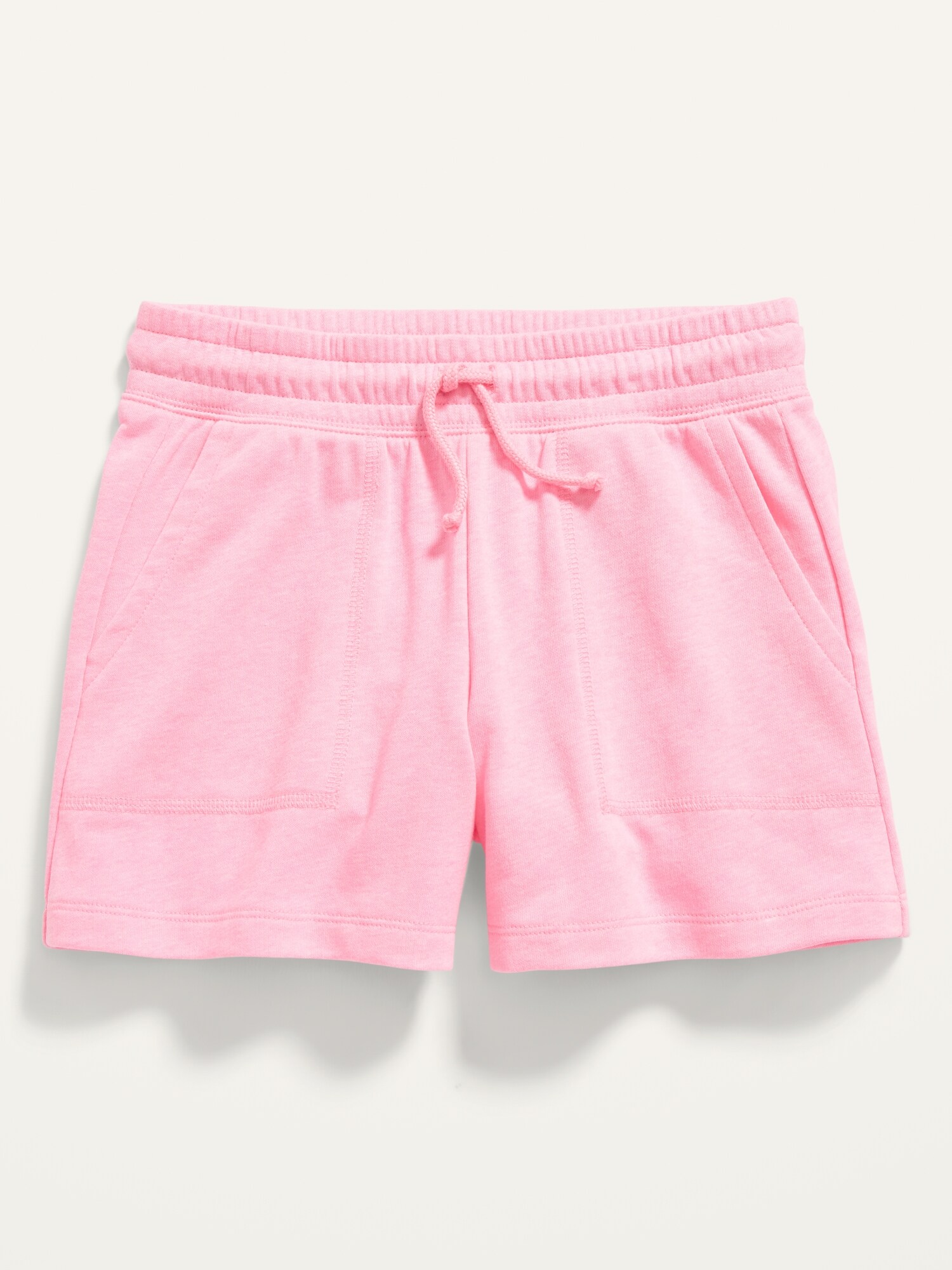 Vintage Solid French Terry Shorts for Girls