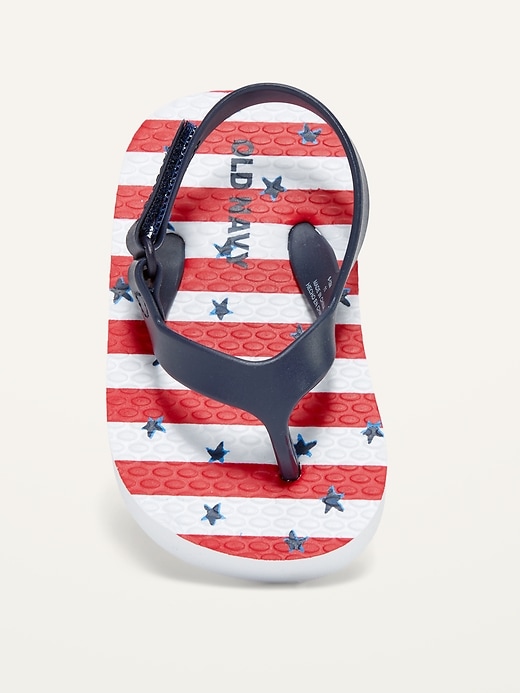 View large product image 2 of 4. Americana Flip-Flop Sandals for Baby