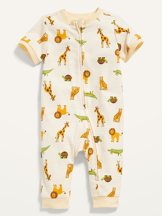 View large product image 1 of 1. Printed Short-Sleeve One-Piece for Baby