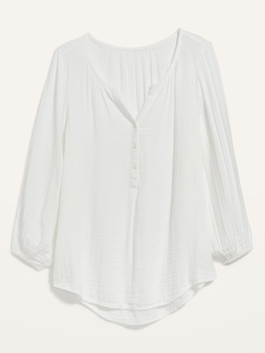 Image number 4 showing, Oversized Crinkle-Textured Tunic Top