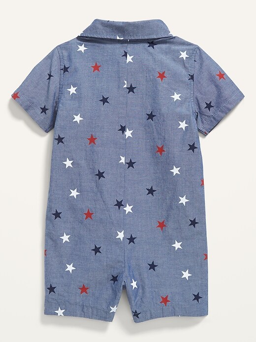 View large product image 2 of 2. Americana Short-Sleeve One-Piece for Baby