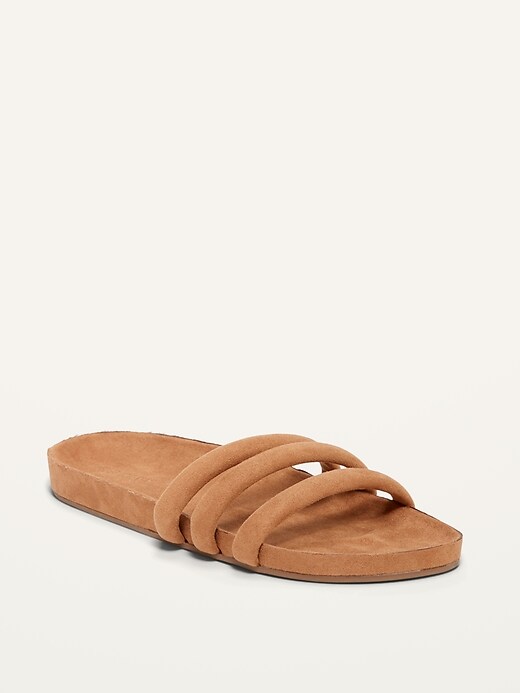 Old Navy Faux-Suede Strappy Slide Sandals for Girls. 1