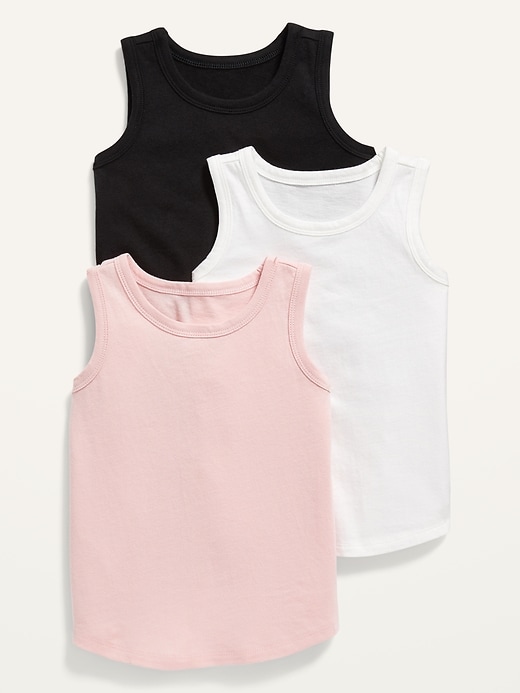 View large product image 1 of 2. Unisex Solid Tank Top 3-Pack for Toddler