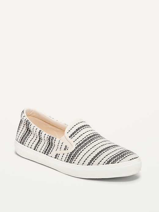 Old Navy Striped Slip-On Sneakers for Women. 1