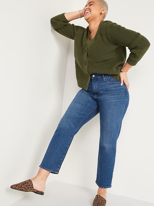 Image number 3 showing, Extra High-Waisted Sky-Hi Straight Jeans for Women