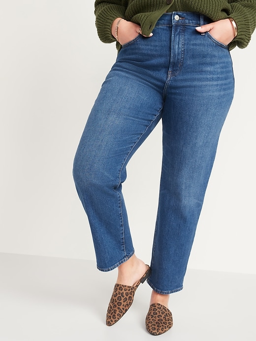 Extra High-Waisted Sky-Hi Straight Jeans for Women