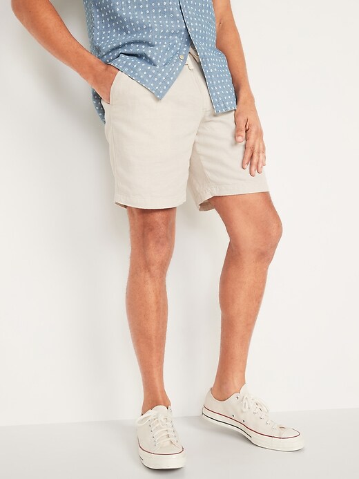 Old Navy Linen-Blend Jogger Shorts for Men -- 9-inch inseam. 1