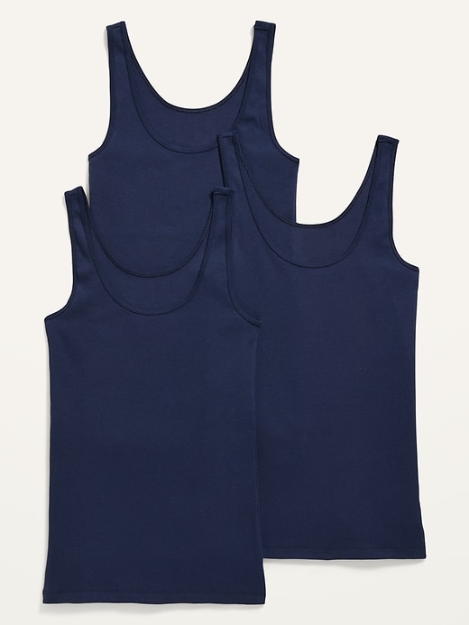 View large product image 1 of 3. First-Layer Rib-Knit Tank Top 3-Pack for Women