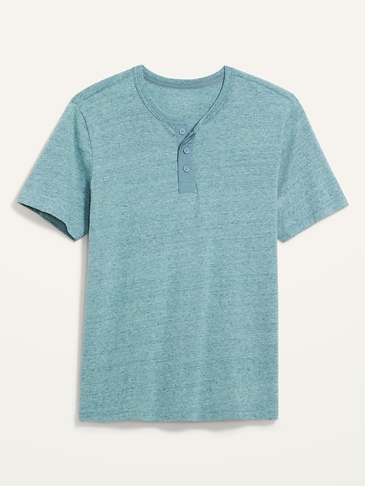 Image number 4 showing, Slub-Knit Canvas-Placket Short-Sleeve Henley T-Shirt