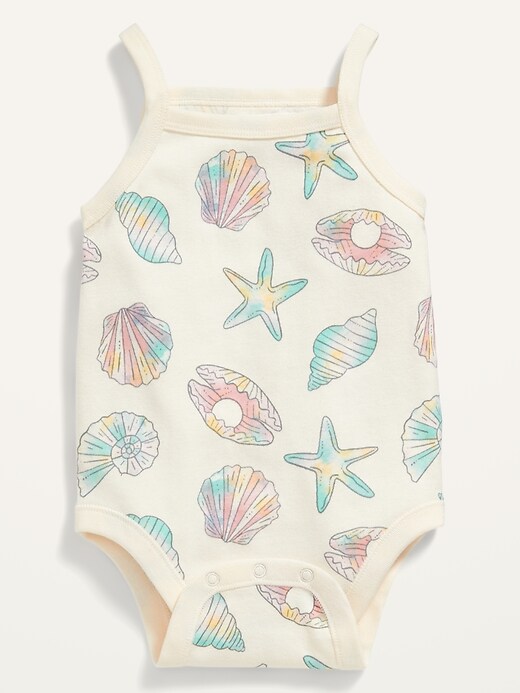 View large product image 1 of 2. Unisex Printed Sleeveless Bodysuit for Baby