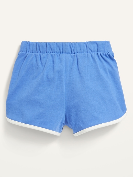 View large product image 2 of 2. Piped-Trim Jersey Cheer Shorts for Toddler Girls