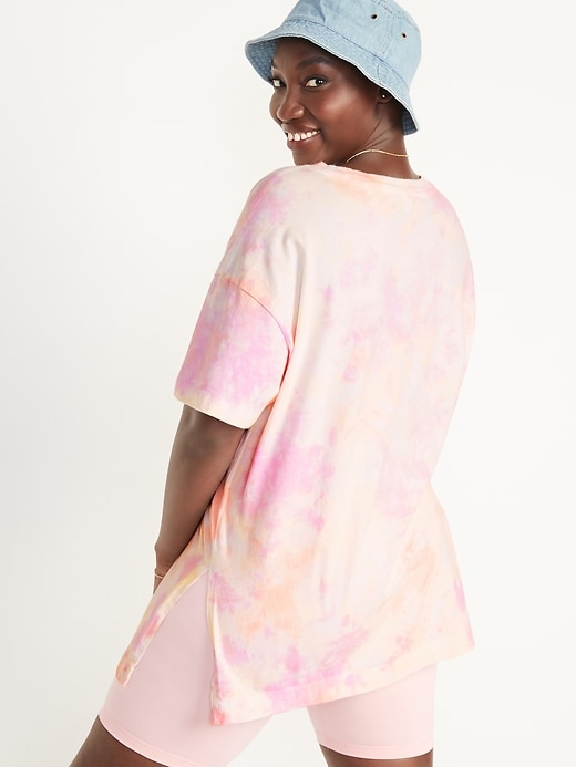 Image number 2 showing, Oversized Vintage Tie-Dye Tunic Tee for Women
