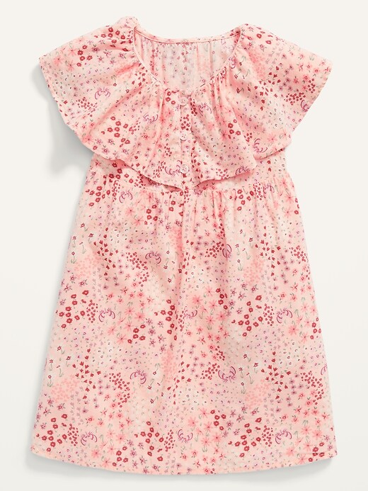 View large product image 1 of 2. Fit & Flare Ruffle-Trim Floral Dress for Toddler Girls