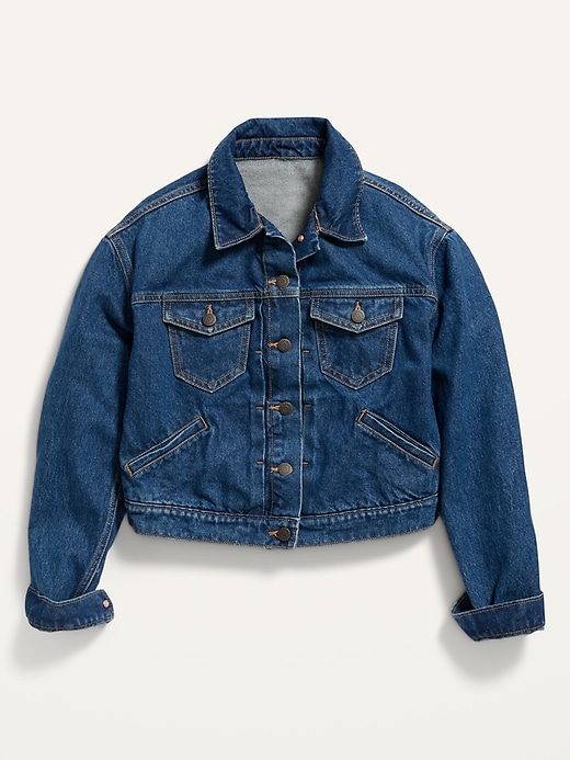 View large product image 1 of 1. Cropped Jean Jacket for Women