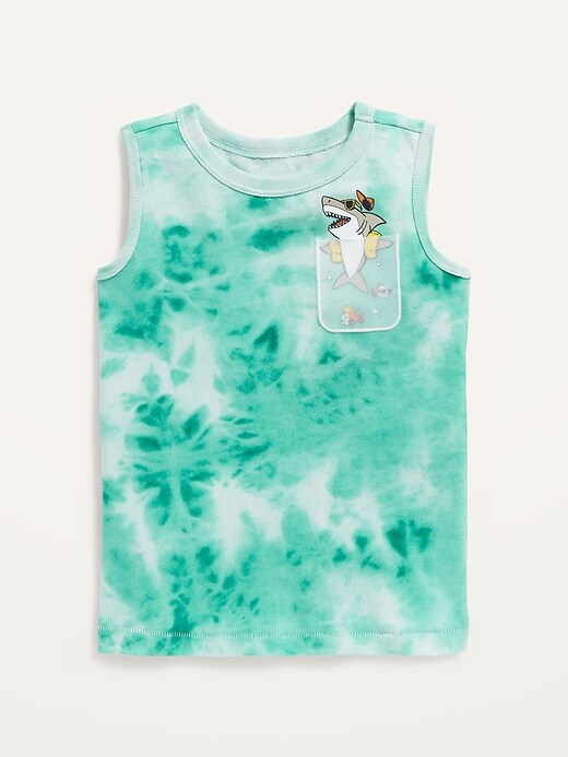 View large product image 1 of 1. Tie-Dye Pocket Tank Top for Toddler Boys