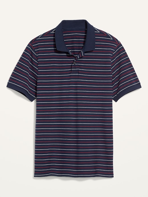 Image number 4 showing, Moisture-Wicking Striped Pique Pro Polo Shirt