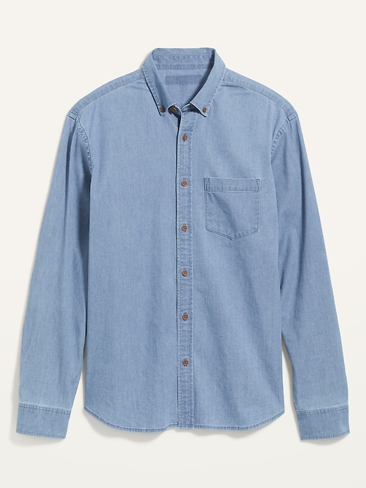Image number 4 showing, Regular-Fit Built-In Flex Everyday Chambray Shirt