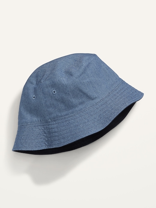 View large product image 2 of 2. Reversible Canvas Bucket Hat For Kids