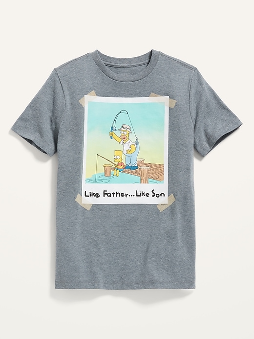 View large product image 1 of 2. The Simpsons&#153 "Like Father, Like Son" Graphic T-Shirt For Boys