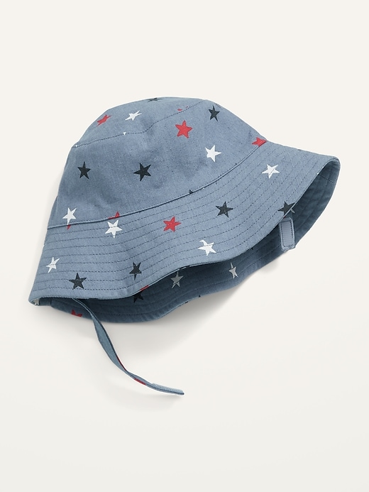 View large product image 1 of 1. Americana Chambray Bucket Hat for Baby