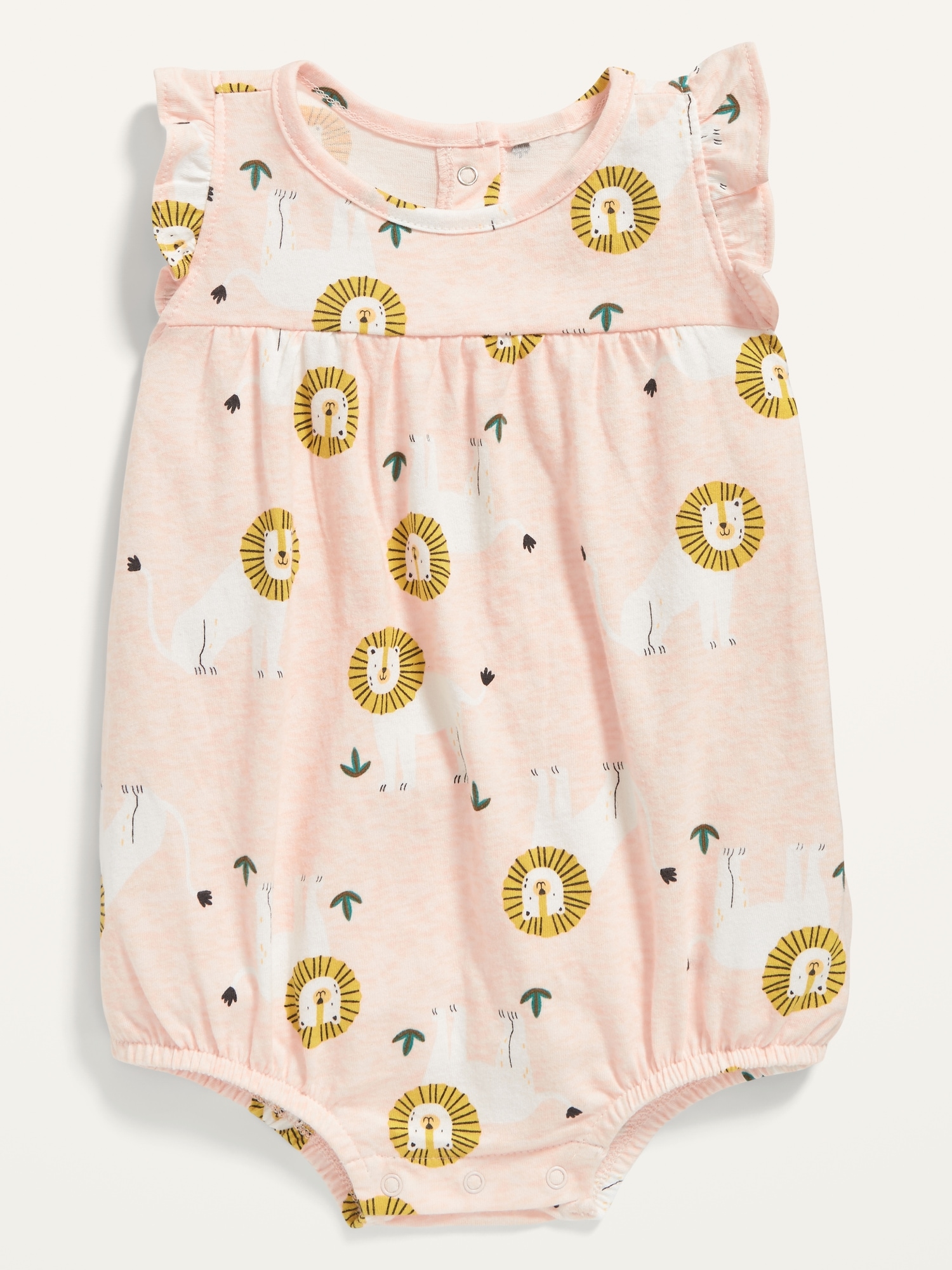 Short-Sleeve Printed Romper for Baby