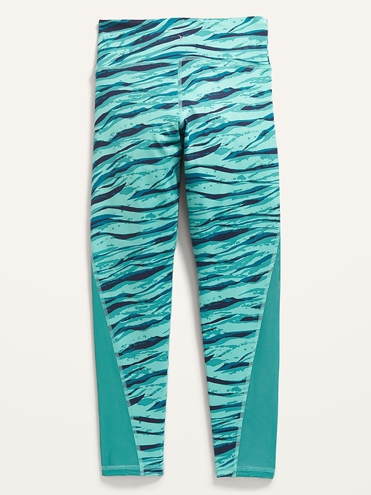 View large product image 2 of 2. Mid-Rise Go-Dry 7/8-Length Performance Leggings for Girls