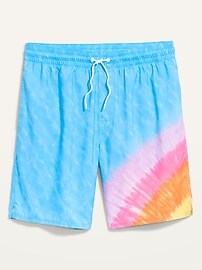 View large product image 3 of 3. Tie-Dye Swim Trunks -- 8-inch inseam
