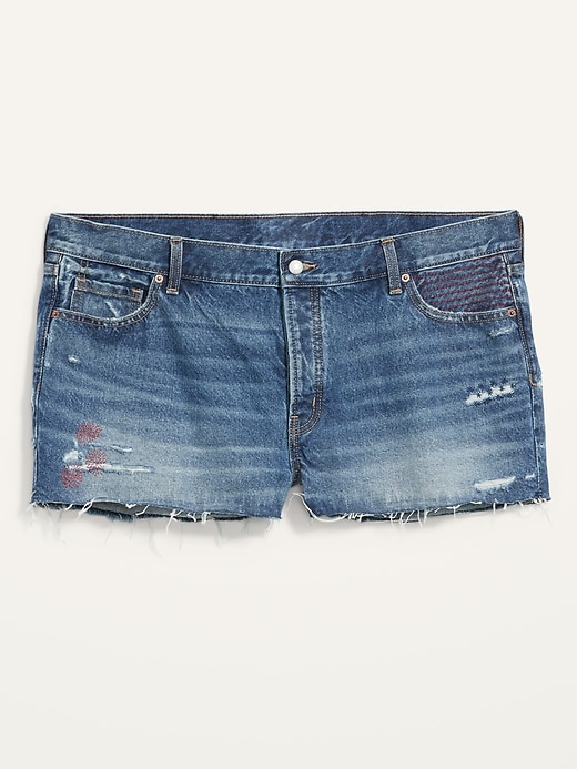 Image number 4 showing, High-Waisted O.G. Americana Plus-Size Button-Fly Jean Shorts -- 1.5-inch inseam